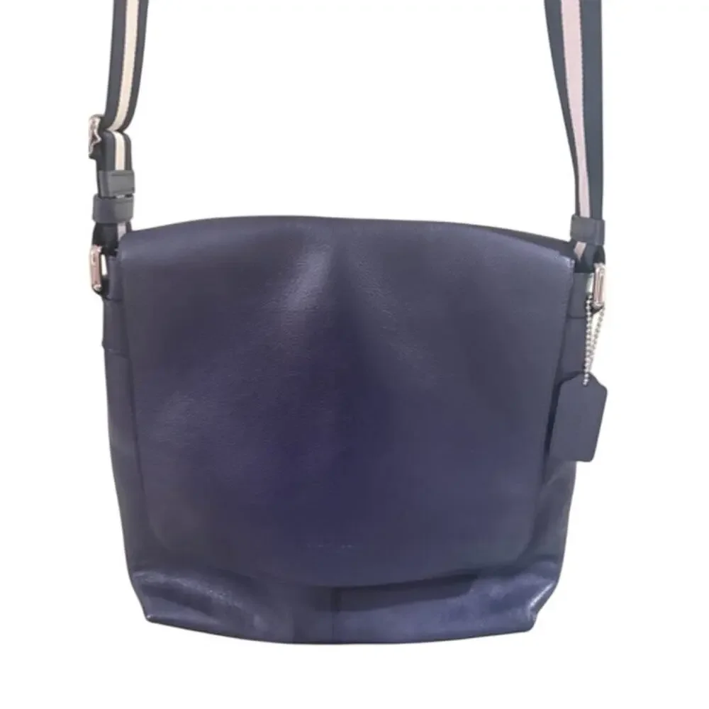 CH028 Coach Charles Messenger Bag*Navy with Navy Cream crossbody*Unisex